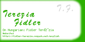 terezia fidler business card